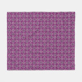 Elegantes Boho Chic Geometric Floral Pattern Fleecedecke (Vorderseite (Horizontal))