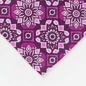 Elegantes Boho Chic Geometric Floral Pattern Fleecedecke (Ecke)