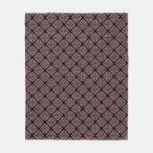 Elegantes Boho Chic Geometric Floral Pattern Fleecedecke (Vorderseite)