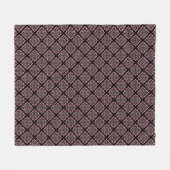 Elegantes Boho Chic Geometric Floral Pattern Fleecedecke (Vorderseite (Horizontal))