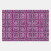 Elegantes Boho Chic Geometric Floral Pattern Geschenkpapier Set (Vorderseite)