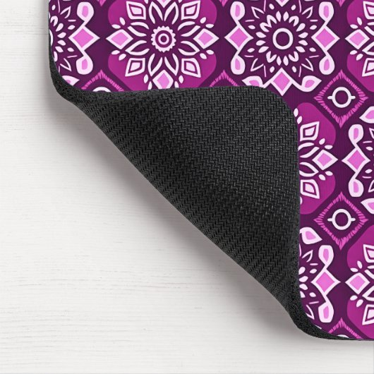 Elegantes Boho Chic Geometric Floral Pattern Mousepad (Ecke)