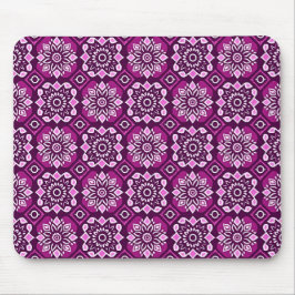 Elegantes Boho Chic Geometric Floral Pattern Mousepad