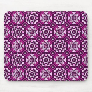 Elegantes Boho Chic Geometric Floral Pattern Mousepad
