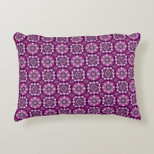 Elegantes Boho-Chic-Geometrisches Blumenmuster Dekokissen