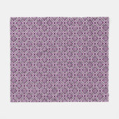 Elegantes Boho-Chic-Mandala-Blumenmuster Fleecedecke (Vorderseite (Horizontal))