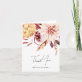 Elegantes Boho Chic Watercolor Brautparty Dankeskarte (Vorderseite)