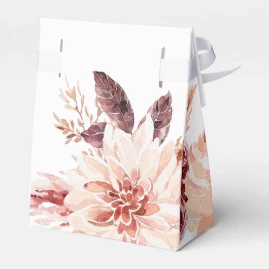 Elegantes Boho Chic Watercolor Brautparty Geschenkschachtel (Rückseite)