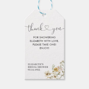 Elegantes Boho-Chic-Wildblumen-Blumen-Dankeschön Geschenkanhänger