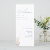 Elegantes Boho-Chic-Wildblumen-Hochzeitsprogramm (Stehend Vorderseite)