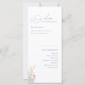 Elegantes Boho-Chic-Wildblumen-Hochzeitsprogramm (Vorderseite)