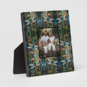 Elegantes boho Dragonfly-Blumenglas Foto Fotoplatte (Vorderseite)