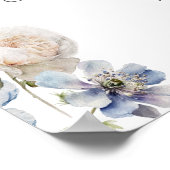 Elegantes Boho Floral Brautparty Willkommen Poster (Ecke)