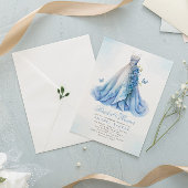 Elegantes Boho Floral Wedding Dress Brautparty Einladung