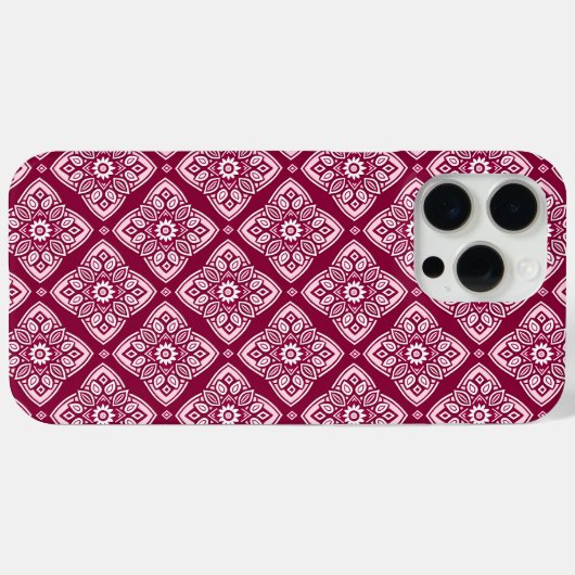 Elegantes Boho Geometric Floral Pattern Case-Mate iPhone Hülle (Rückseite (Horizontal))