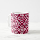 Elegantes Boho Geometric Floral Pattern Kaffeetasse (Vorderseite Links)