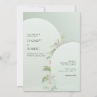Elegantes Boho-Geometrie-Bogen-Grünzeug-Blush-Blum