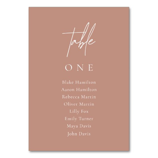 Elegantes Boho Hochzeit Blush Pink Seating Chart Tischnummer (Vorderseite)