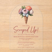 Elegantes Boho Ice Brautparty Acryleinladungen (Vorderseite)