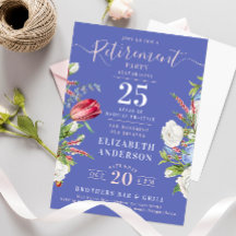 Elegantes Boho Lavender Floral Retirement Party