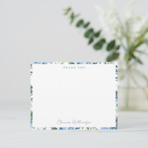 Elegantes Boho Light Blue Watercolor Brunch Bubbly Dankeskarte
