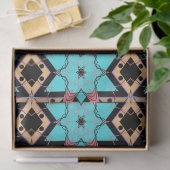 Elegantes Boho Mystical Mosaic Geometric Muster Seidenpapier (Geschenk)