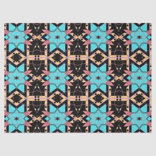 Elegantes Boho Mystical Mosaic Geometric Muster Seidenpapier (Vorderseite)