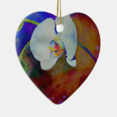 Elegantes boho-orchid-Aquarellbild Keramik Ornament (Rechts)