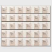 Elegantes Boho Pampas Gras Moderne Hochzeit Geschenkpapier (Flach)