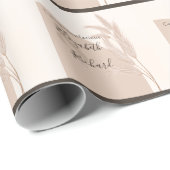Elegantes Boho Pampas Gras Moderne Hochzeit Geschenkpapier (Rolleneckpunkt)