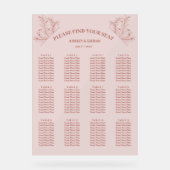 Elegantes Boho Sitzdiagramm Acrylschild (Vorderseite)