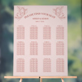 Elegantes Boho Sitzdiagramm Acrylschild (Neutral)