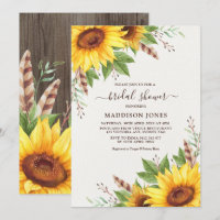 Elegantes Boho Sonnenblume Rustikales Summer Braut