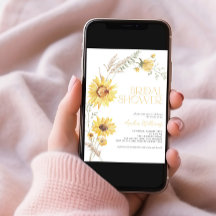 Elegantes Boho Sonnenblumen Botanisches Brautparty