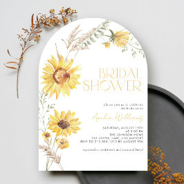 Elegantes Boho Sonnenblumen Botanisches Brautparty Einladung