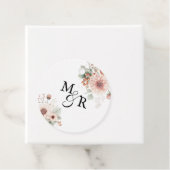 Elegantes Boho staubrosa Hochzeitsmonogramm Geschenkanhänger (Beispiel)