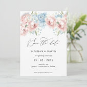 Elegantes Boho Summer Blush Foto Save The Date (Stehend Vorderseite)