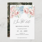 Elegantes Boho Summer Blush Foto Save The Date (Vorne/Hinten)