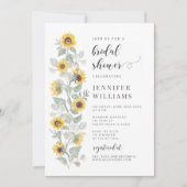 Elegantes boho Sunflower Brautparty Einladung (Vorderseite)