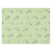 Elegantes Boho-Vintage Grün Blumenmuster Frühling Tischdecke (Vorderseite (Horizontal))