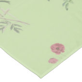 Elegantes Boho-Vintage Grün Blumenmuster Frühling Tischdecke (Schrägansicht)