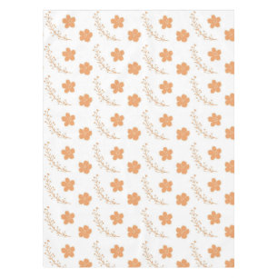 Elegantes Boho-Vintage-Orangen-Blumenmuster-Frühli Tischdecke