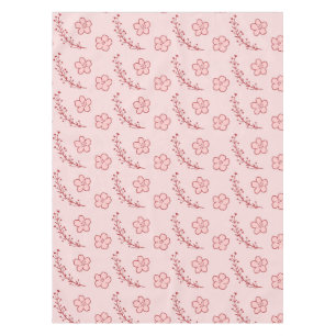 Elegantes Boho-Vintage-Rosa-Blumenmuster Frühling Tischdecke