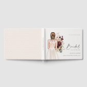 Elegantes Boho White Wedding Gown Brautparty Gästebuch (Voll)