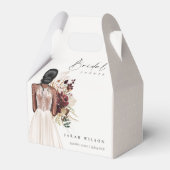 Elegantes Boho White Wedding Gown Brautparty Geschenkschachtel (Rückseite)