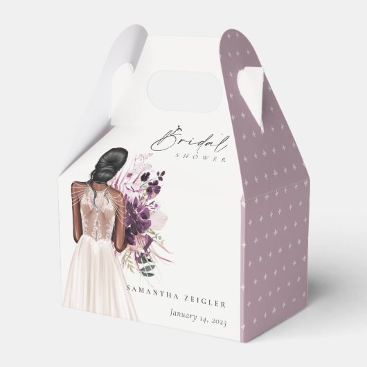 Elegantes Boho White Wedding Gown Brautparty Geschenkschachtel (Vorderseite)