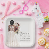 Elegantes Boho White Wedding Gown Brautparty Pappteller (Party)