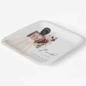 Elegantes Boho White Wedding Gown Brautparty Pappteller (Gewinkelt)