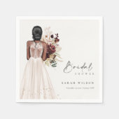 Elegantes Boho White Wedding Gown Brautparty Serviette (Vorderseite)