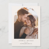 Elegantes Boho Wildblume Hochzeit im Herbst Foto Einladung (Rückseite)